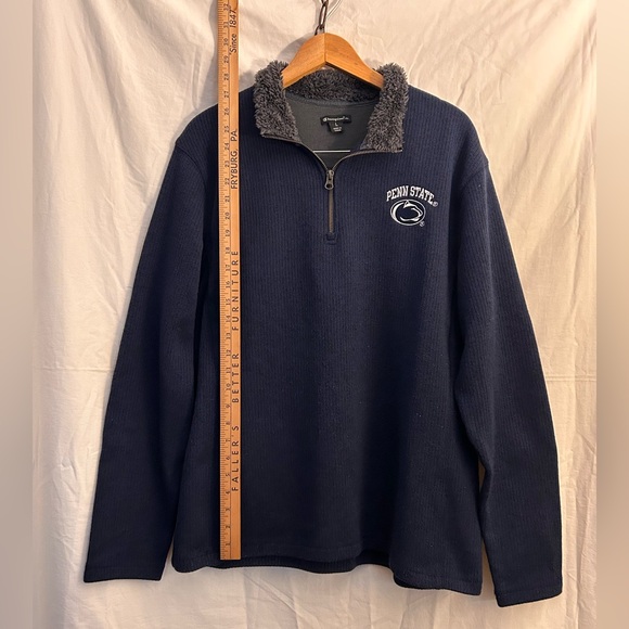 Champion Penn State Nittany 1/4 zip pullover sweater jumper men's L - Picture 5 of 6